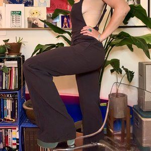 flynn skye wide leg bellbottom romper overalls